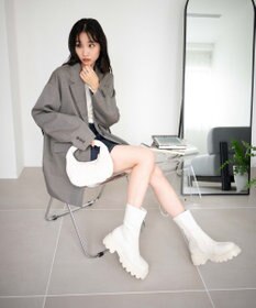 WEGO 【XLサイズ展開あり】ストレッチショートブーツ