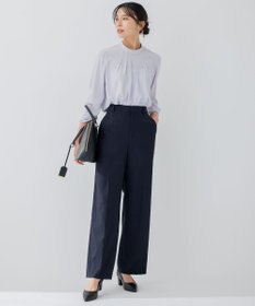 23区 【セットアップ対応/洗える】アイアスマットストレッチ セミワイド パンツ