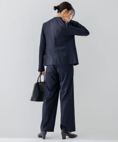 23区 【セットアップ対応/洗える】アイアスマットストレッチ セミワイド パンツ