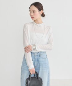 earth music&ecology シアーラメハイネックプルオーバー