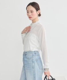 earth music&ecology シアーラメハイネックプルオーバー