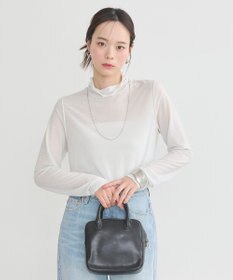 earth music&ecology シアーラメハイネックプルオーバー