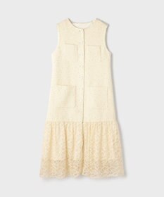 GRACE CONTINENTAL チュールコンビツイードワンピース