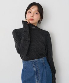 earth music&ecology シアーラメハイネックプルオーバー