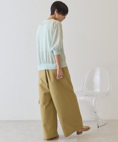 AMERICAN HOLIC 5分袖シアーVネックニットカーディガン