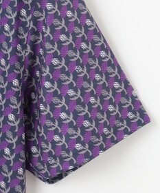 23区GOLF 【MEN】【吸水速乾/UVカット】アザミ小紋柄半袖ポロシャツ