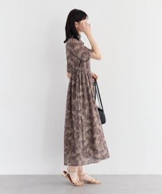 YECCA VECCA サファリ柄フレアシャツワンピース