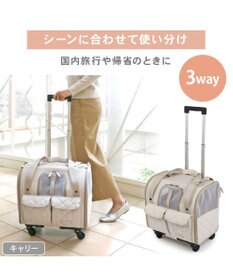 ペットパラダイス キャスター付き ナチュラル 折り畳みキャリー / PET