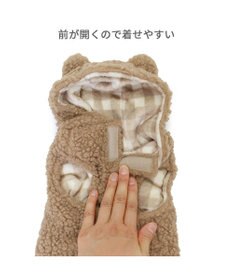 PET PARADISE ペットパラダイス くまちゃん 遠赤外線 綿入ベスト 《チェック柄》小型犬