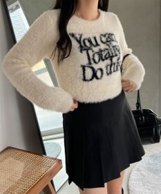 WEGO シャギーロゴコンパクトニット