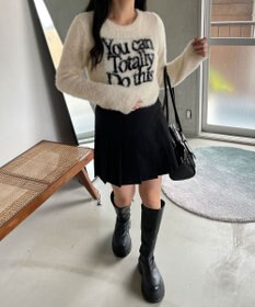 WEGO シャギーロゴコンパクトニット