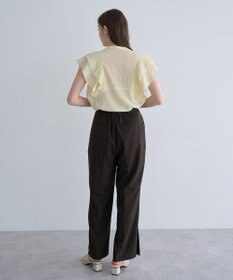 YECCA VECCA シアーラッフルブラウス