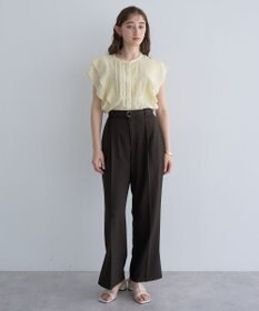 YECCA VECCA シアーラッフルブラウス