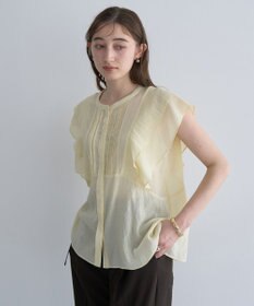 YECCA VECCA シアーラッフルブラウス