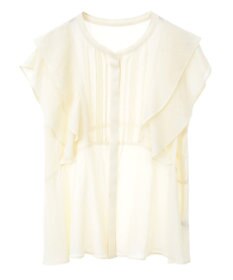 YECCA VECCA シアーラッフルブラウス