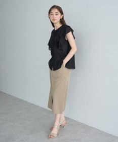 YECCA VECCA シアーラッフルブラウス