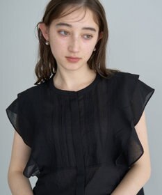 YECCA VECCA シアーラッフルブラウス