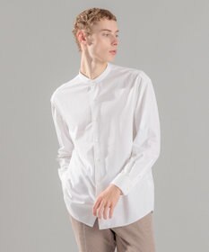 JOSEPH HOMME ハイゲージコットンジャージー 　バンドカラーシャツ