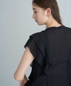 YECCA VECCA シアーラッフルブラウス