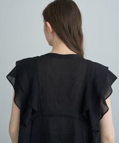 YECCA VECCA シアーラッフルブラウス