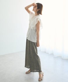 YECCA VECCA シアーラッフルブラウス