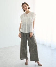 YECCA VECCA シアーラッフルブラウス