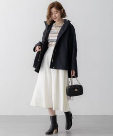 23区 L 【VERY3月号掲載/洗える】プレミアムビオコットン 半袖 マルチボーダー ニット