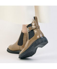 MODE ET JACOMO <carino>本革サイドゴアベルテッドショートブーツ