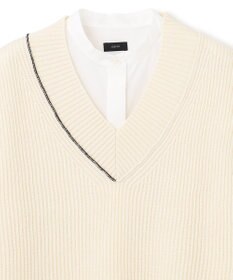 JOSEPH ポプリンシャツ×ニットベスト