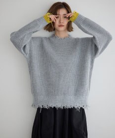 YECCA VECCA ダメージルーズニット