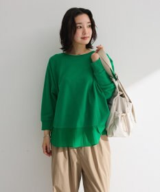 Green Parks 七分袖ドルマン裏毛シアードッキングプルオー