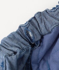 組曲 KIDS 【150-160㎝】 ブルーフラワーデニムキュロット