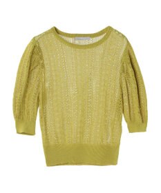 Green Parks ａ．透かし柄ニットプルオーバー