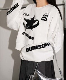 WEGO スターナンバリングショートスウェット