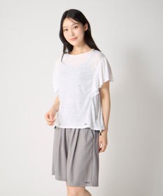 OP／FILA 【FILA】ドルマン袖フリルタンキニ4点セット水着