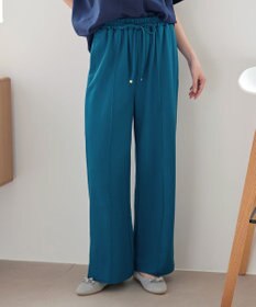 Tiaclasse 【接触冷感・洗える】イージーカットソーピンタックパンツ