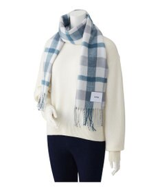 MOONBAT estaa パフィーラメマフラー ビッグチェック／手洗い可