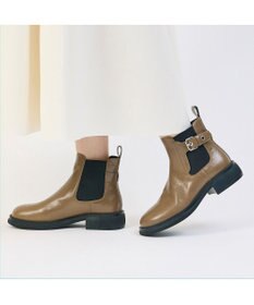 MODE ET JACOMO <carino>本革サイドゴアベルテッドショートブーツ