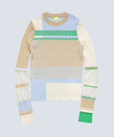 COQ FLAG カラーブロックリブニット