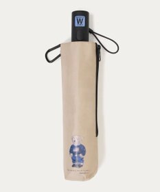 MOONBAT 【WEB限定/遮光率100%/遮熱/UV】POLO RALPH LAUREN（ポロ ラルフローレン）晴雨兼用日傘 ポロベア 無地 折りたたみ傘 自動開閉