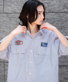 WEGO 【ユニセックス着用ITEM/MLサイズ展開】オックスフォードワッペンシャツ（SS）