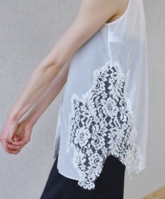 BEIGE， GALENA / レースコンビ シアーシャツ