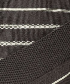 自由区 コットンポリミドルゲージボーダー ニット