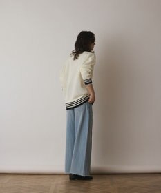 GRACE CONTINENTAL メッシュラインニットカーディガン