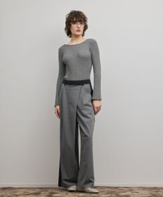 GRACE CONTINENTAL アイレットリブニットトップ