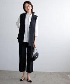 ICB L 【接触冷感・UVケア・速乾・洗える】BackSatinAmunzen ボウタイブラウス