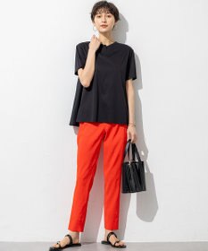 23区 【汗じみ防止/洗える】スムースデザイン バックフレア カットソー