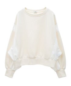 earth music&ecology 異素材ドッキングスウェット