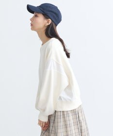 earth music&ecology 異素材ドッキングスウェット