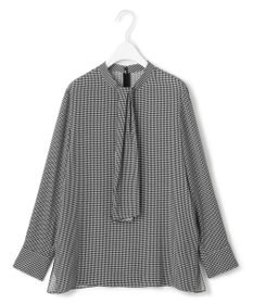 ICB 【接触冷感・UVケア・速乾・洗える】BackSatinAmunzen スカーフタイブラウス